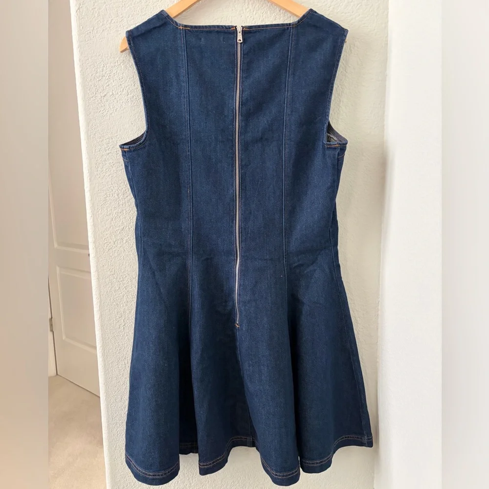 Avec Les Villes Sleeveless Denim Mini Dress - Picture 6 of 9